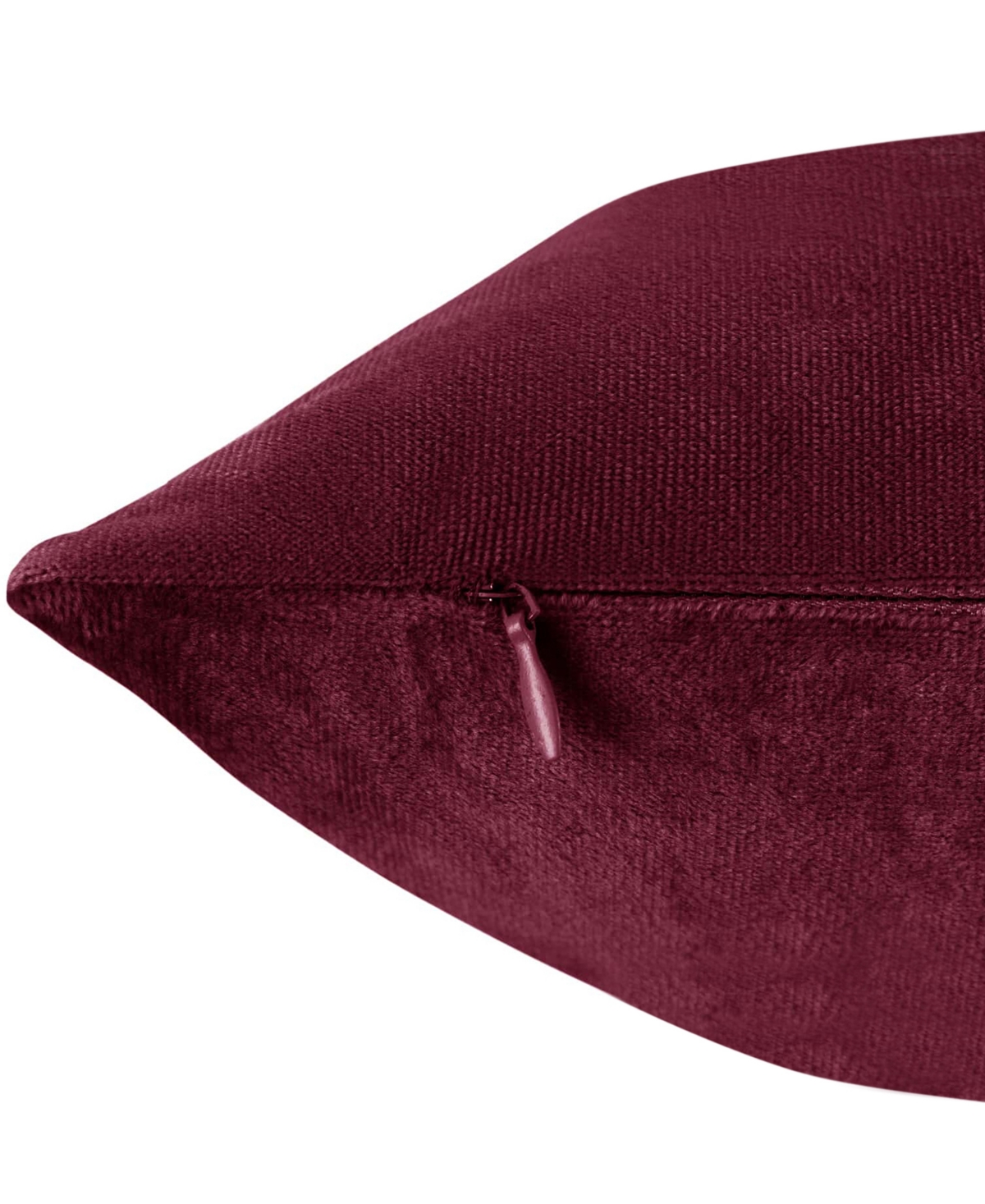 Nestl Elegant 2-pack Velvet Decorative Throw Pillows With Removeable Covers, 20" X 20" In Burgundy