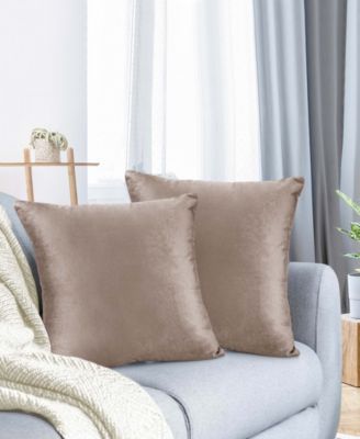 Elegant Velvet Removeable Cover 2-Pack Decorative Pillows, 20" x 20"
