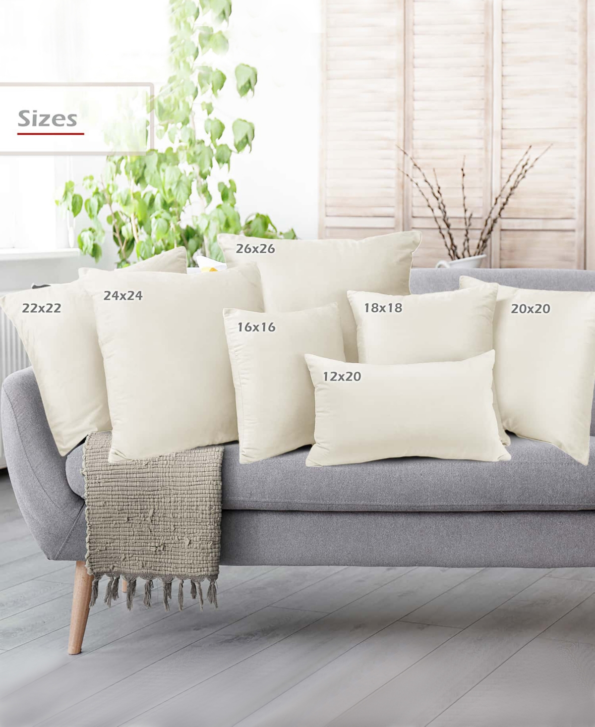 Nestl Elegant 2-pack Velvet Decorative Throw Pillows With Removeable Covers, 24" X 24" In Off White