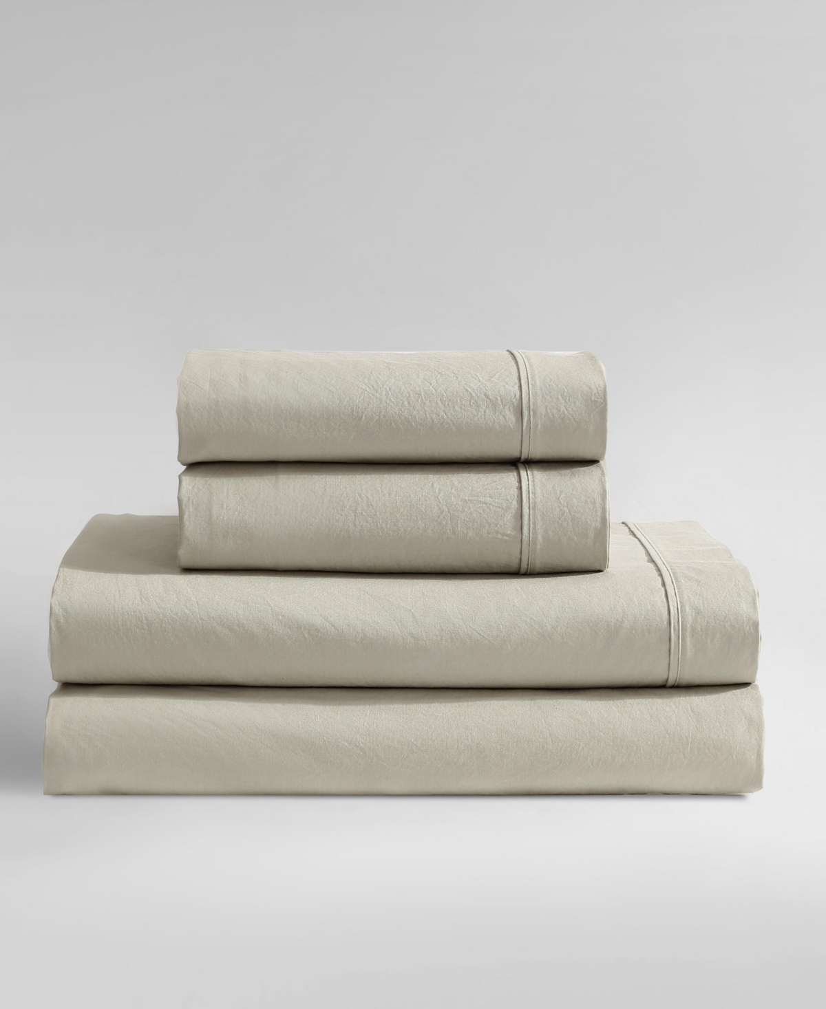 Calvin Klein Washed 200-thread Count Cotton 3-pc. Sheet Set, Twin Xl In Absinthe Green