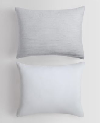 CLOSEOUT! Washed Texture Solid Cotton Jacquard 3 Piece Comforter Set, Queen