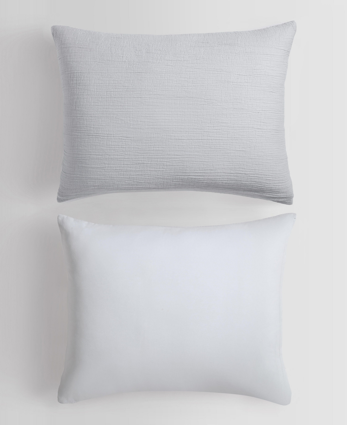 Shop Calvin Klein Washed Percale Cotton Solid 3 Piece Duvet Cover Set, Queen In Dawn Blue