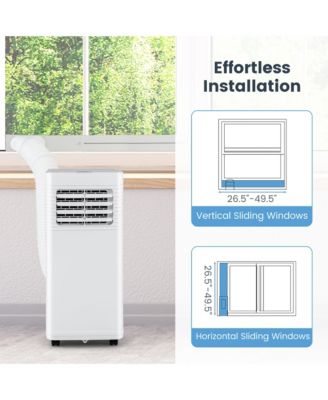 8000 BTU Portable Air Conditioner 3-in-1 AC Unit w/ Dehumidifier & Fan Sleep Mode & 24H Timer