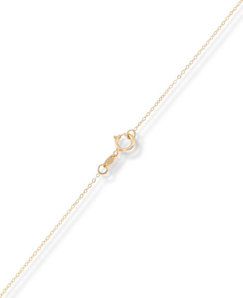 Бельё Macy's Sunbeam & Polished Reversible Bead Frame Clover 18" Pendant Necklace in 10k Gold