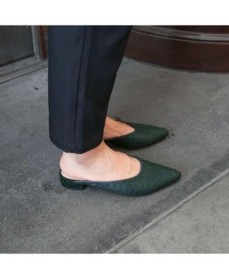 Women's Groovy Green Twiggy Customizable Point Slides