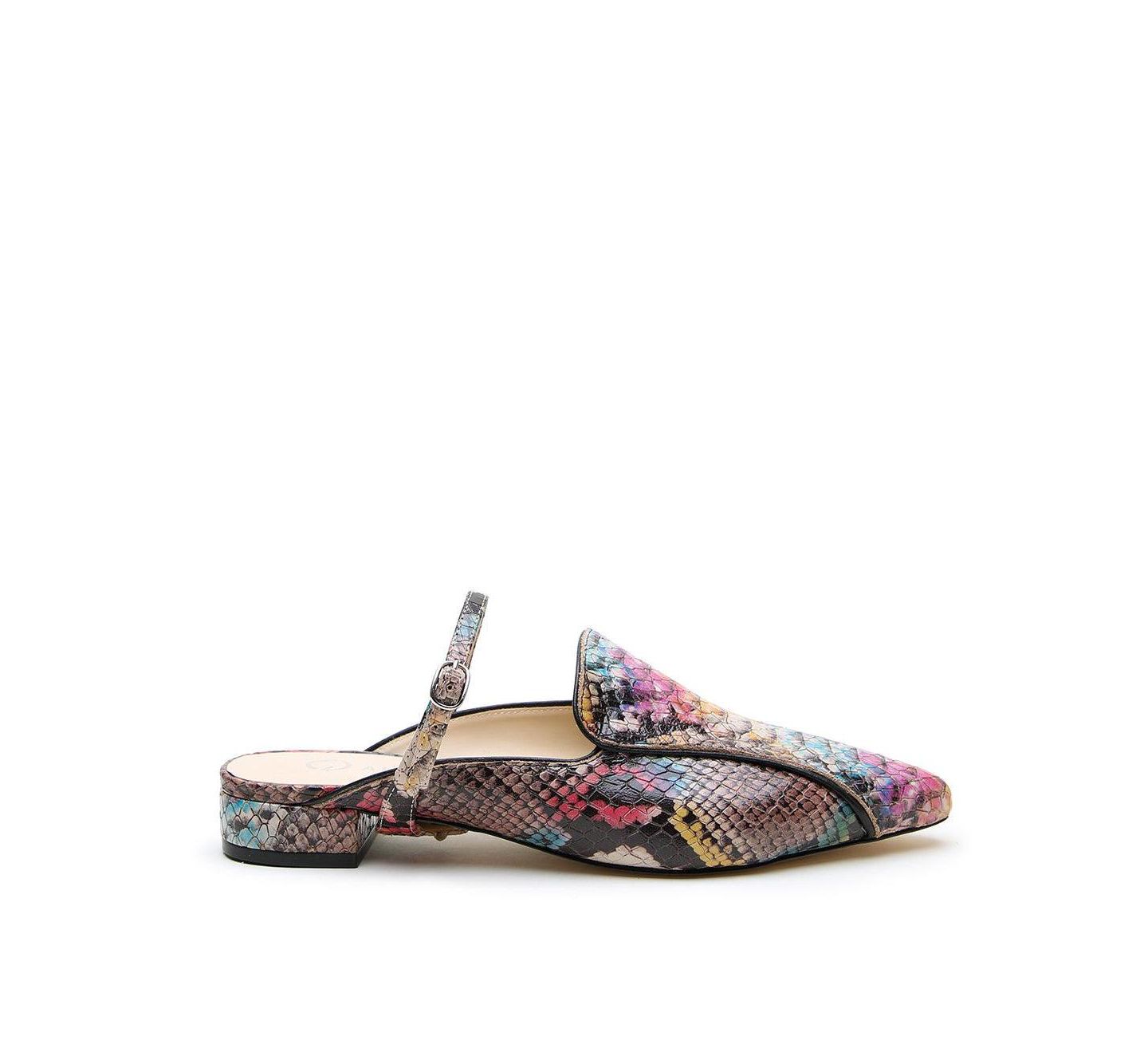 Женские сандалии Alterre Painted Snake Twiggy Customizable Pointed Loafer, цвет: Змеиный — фото 1
