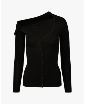 Women's Off The Shoulder Collared Shirt