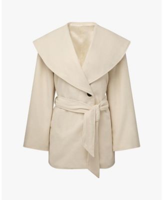 Women's Shawl Collar Wool Coat