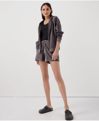 Women's Organic Cotton Velour Zip Hoodie