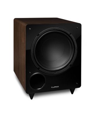 DB10W 10-inch Low Frequency Ported Front Firing Powered Subwoofer for Home Theater & Music (Natural Walnut)