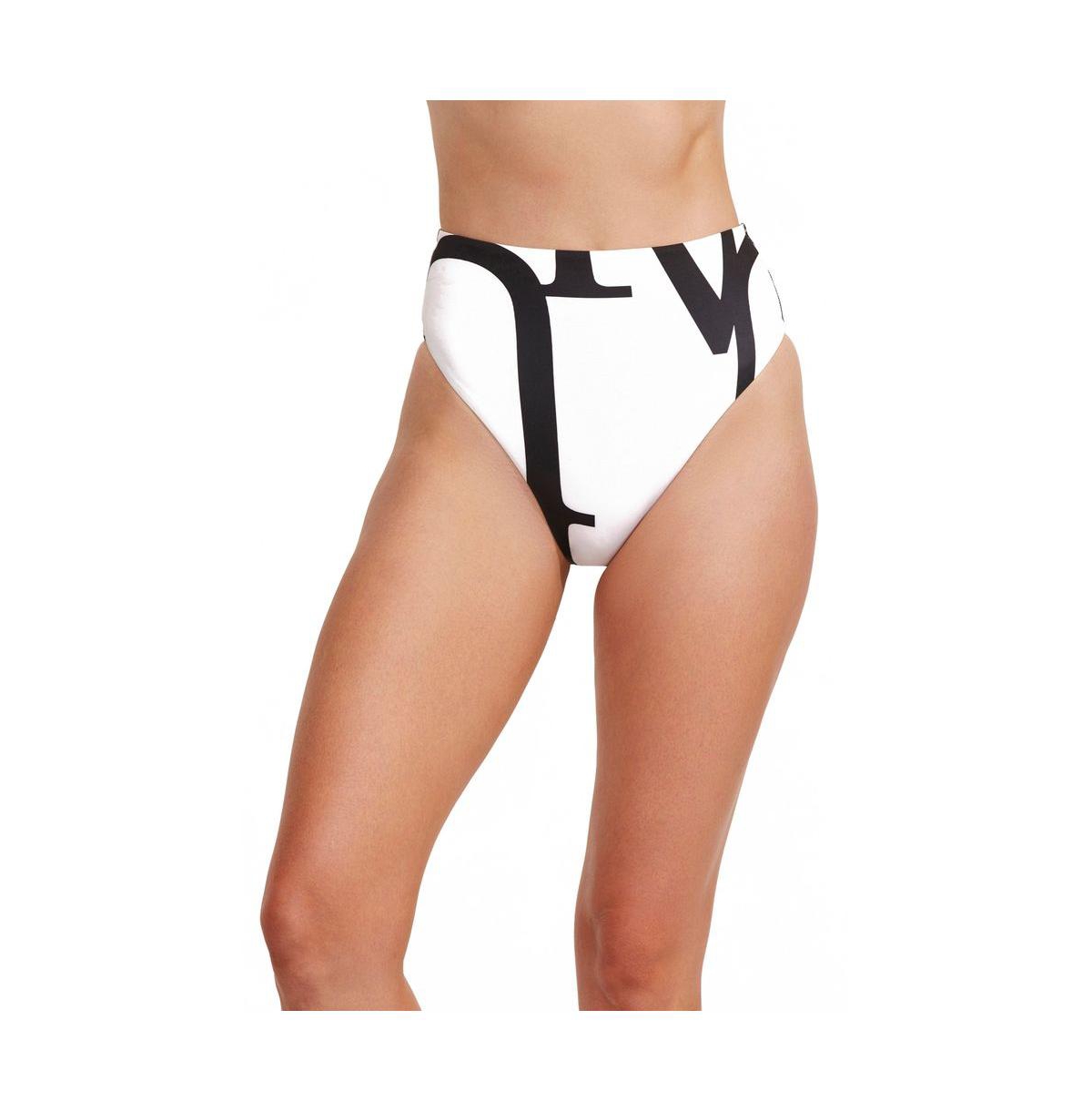 Women's Signature High Waist Bikini Bottom - Olive / cream
