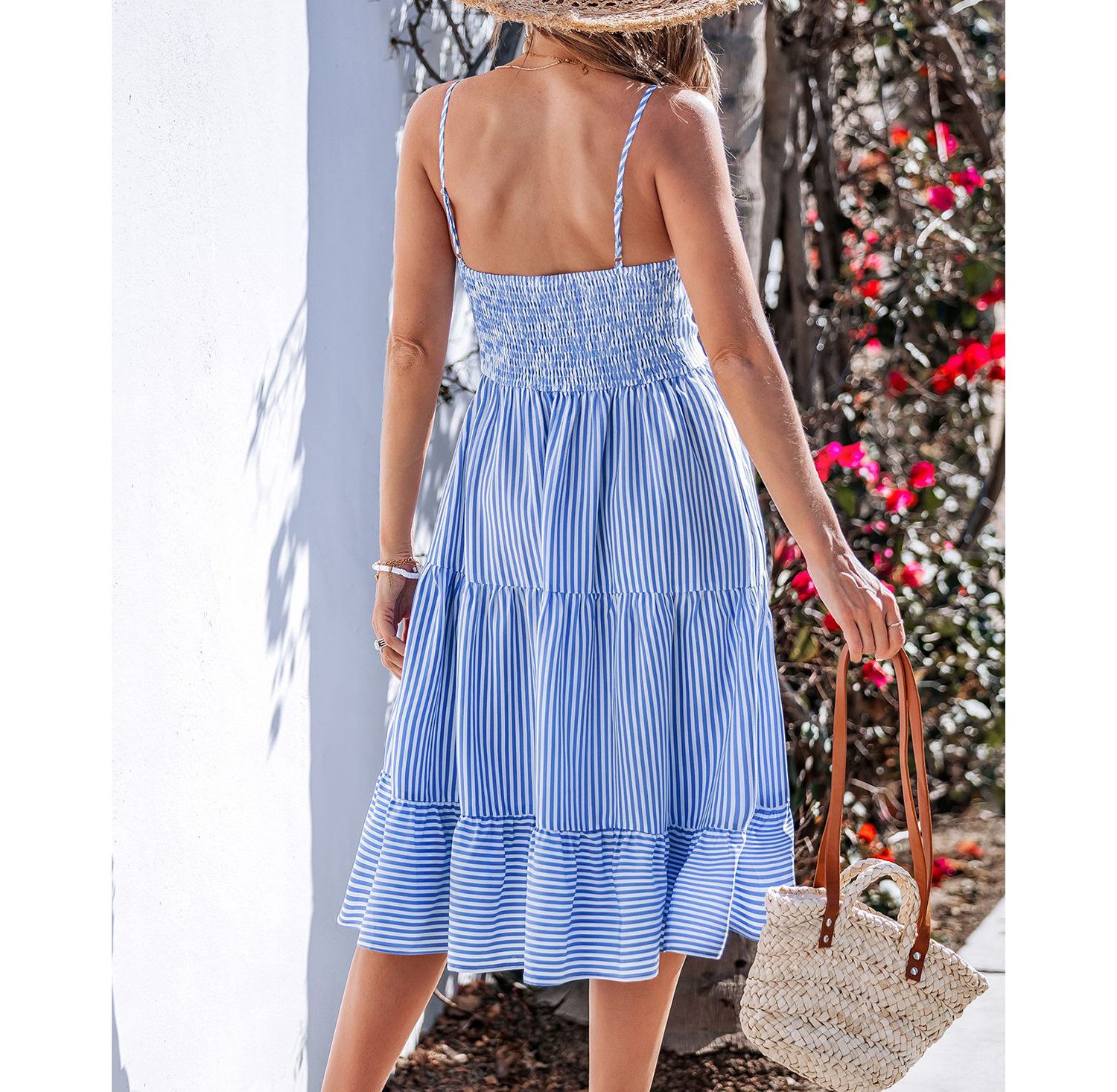Women's Midsummer Dream Striped Midi Beach Dress