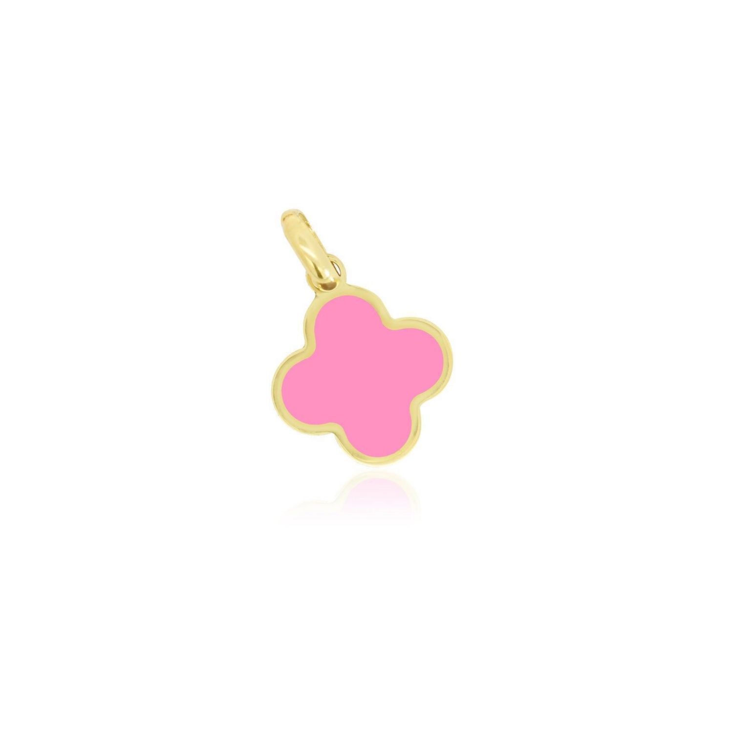 Bubblegum Clover Charm 14 millimeters