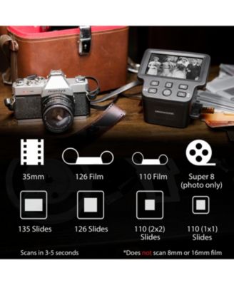 24MP Large 5" Display & HDMI Film Scanner, Converts 35mm/126/110/Super 8 Film & Slides w/ HDMI Cable