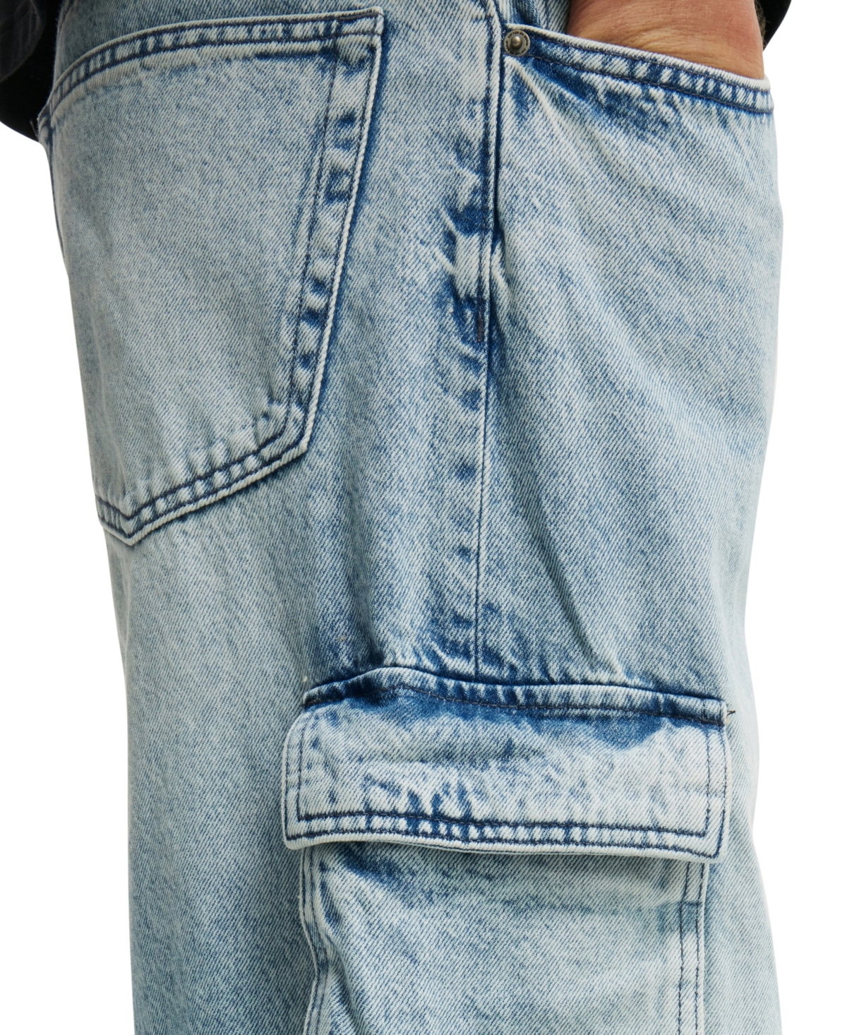 Shop Cotton On Men's Super Baggy Jeans In Cargo Starlite Blue