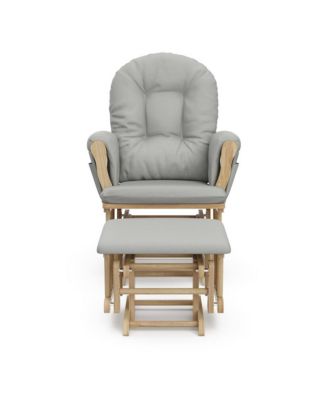 Hoop Glider and Ottoman - Natural with Light Gray