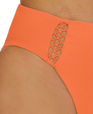 Becca - Women's Modern Edge Rib High-Waist Bikini Bottoms