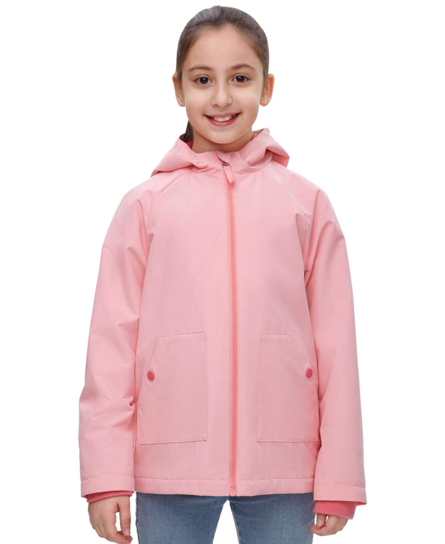 Girl's (4-18) Ripstop Fleece Lined Windbreaker