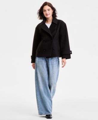 Women's Double-Breasted Coat, Exclusively at Macy's