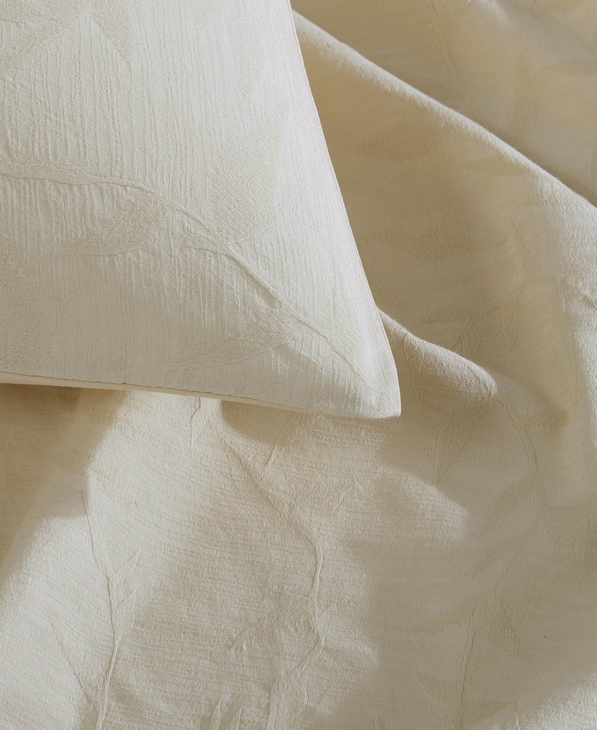 Calvin Klein Branching Leaves Cotton 3-Pc. Duvet Cover Set