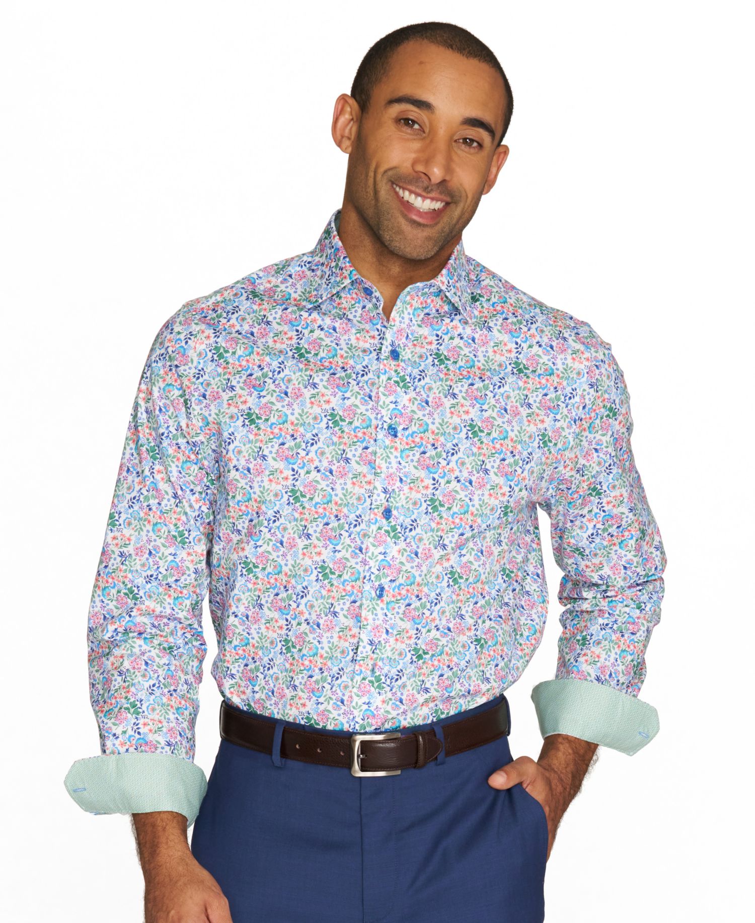 Men's Botanical Floral Dress Shirt