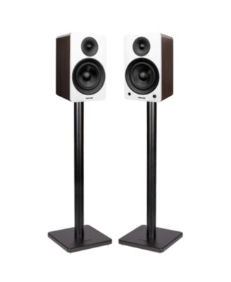 Ai61 Powered 2-Way 2.0 Stereo Bookshelf Speakers with 6.5" Drivers 120W Amp for Turntable Bluetooth w/ Stands