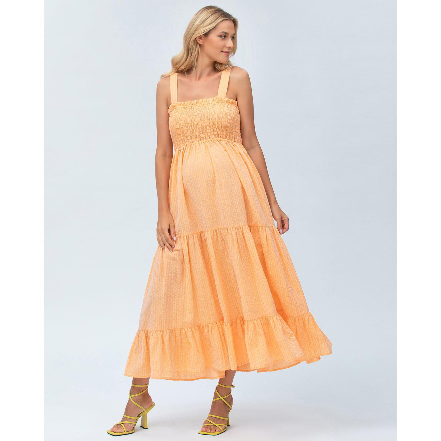 Women's Smock Tiered Maxi Dress Holly