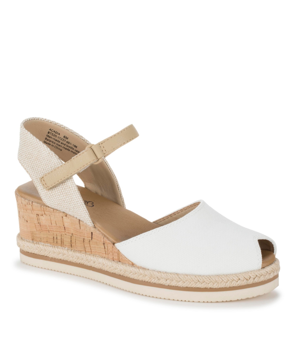 Shop Baretraps Women's Acadia Peep Toe Wedge Sandals In White