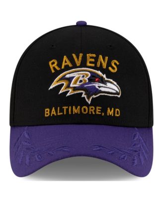 Men's Black/Purple Baltimore Ravens 2025 NFL Draft 39THIRTY Flex Hat