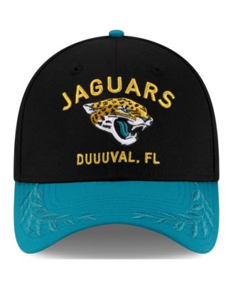Men's Black/Teal Jacksonville Jaguars 2025 NFL Draft 39THIRTY Flex Hat