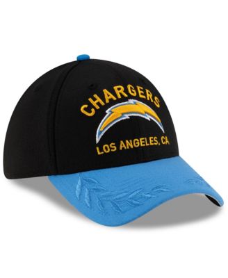 Men's Black/Powder Blue Los Angeles Chargers 2025 NFL Draft 39THIRTY Flex Hat