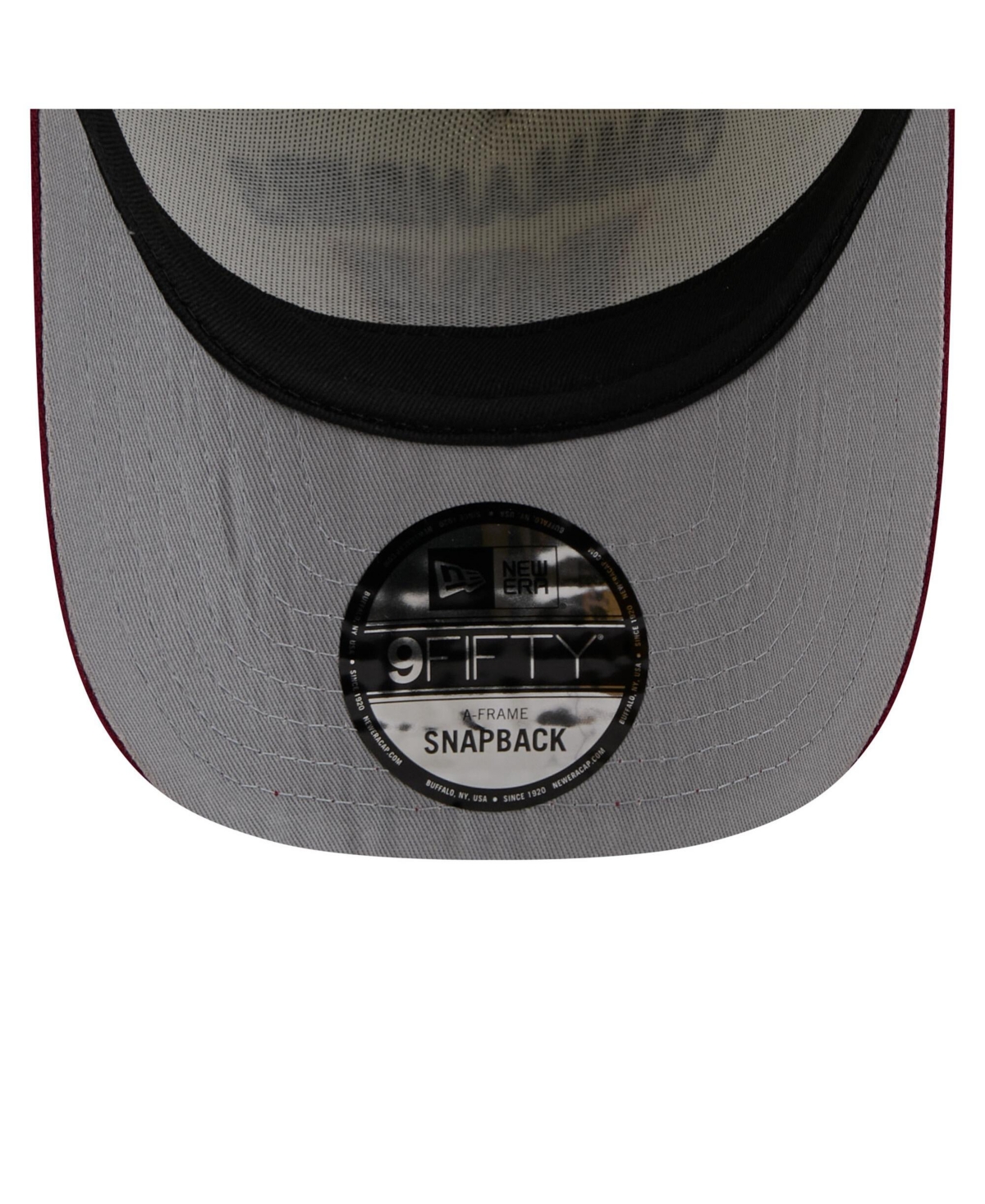 New Era Men's Cream/burgundy Washington Commanders 2025 Nfl Draft A-frame 9fifty Snapback Hat In Cream,burgundy
