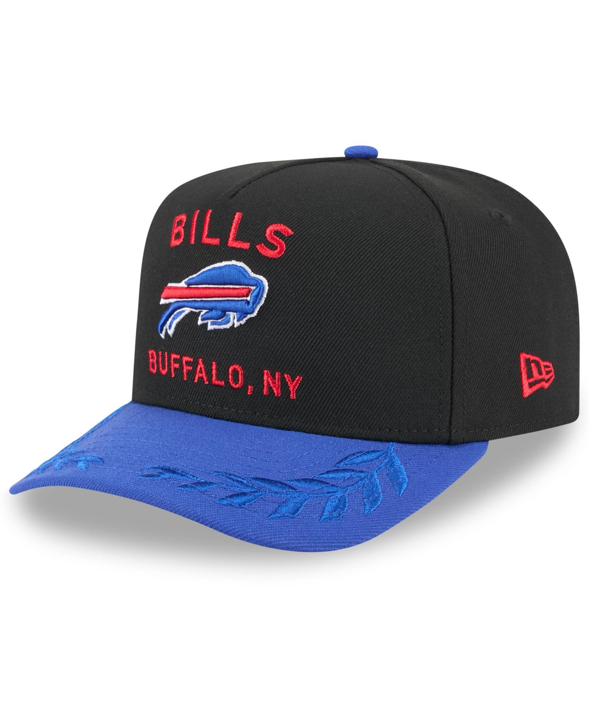 New Era Men's Black/royal Buffalo Bills 2025 Nfl Draft A-frame 9fifty Snapback Hat In Black,royal