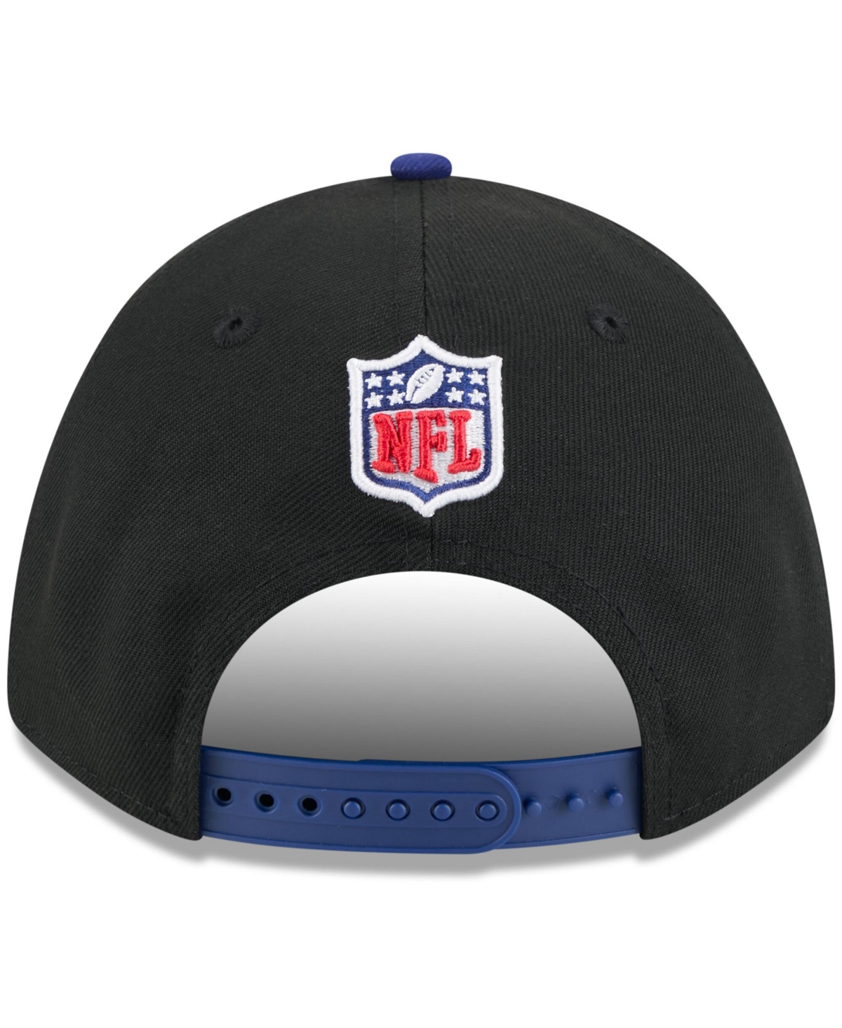 New Era Men's Black/navy Shield Merchandise 2025 Nfl Draft 9forty A-frame M-crown Adjustable Hat In Black,navy