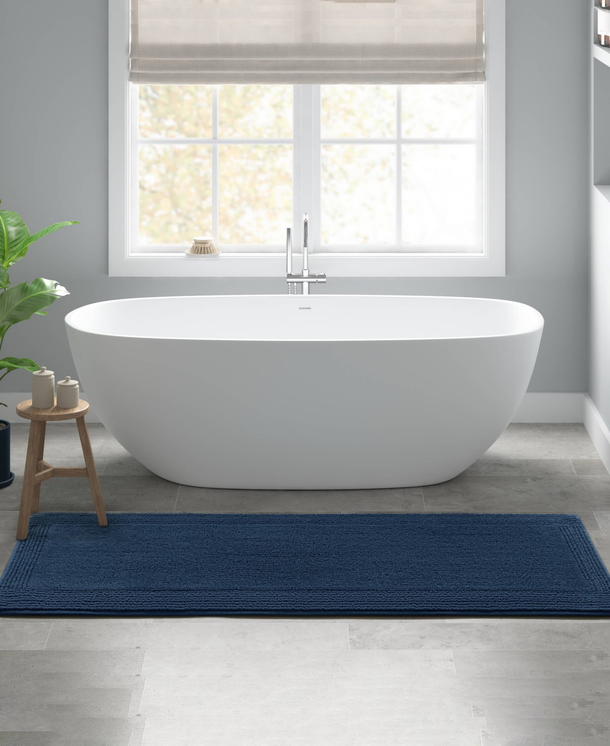 Madison Park Signature Splendor Reversible Tufted Cotton Bath Rug, 24" X 72"