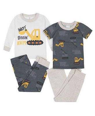 Baby Boys Snug Fit Cotton Pajama Set, 4-Piece
