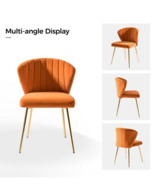 Set of 2  Polyester Velvet Modern Design, Upholstered  Milia Dining Chair