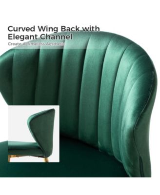 Set of 2  Polyester Velvet Modern Design, Upholstered  Milia Dining Chair