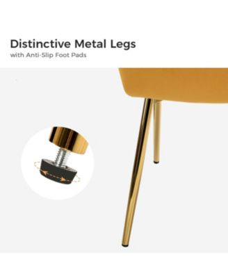 Set of 2  Polyester Velvet Modern Design, Upholstered  Milia Dining Chair