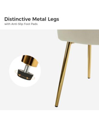 Set of 2  Polyester Velvet Modern Design, Upholstered  Milia Dining Chair