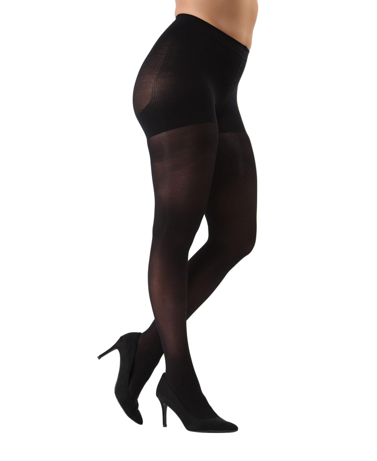 Женские колготки MeMoi Semi-Opaque FirmFit Control Top Tights MO-840, цвет: Чёрный — фото 1