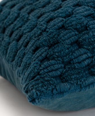 Modern Industrial Geometric Woven Decorative Pillow, 20" x 20"