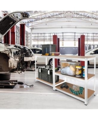 Adjustable 5-Tier Laminated Heavy Duty Metal Storage Shelving Unit