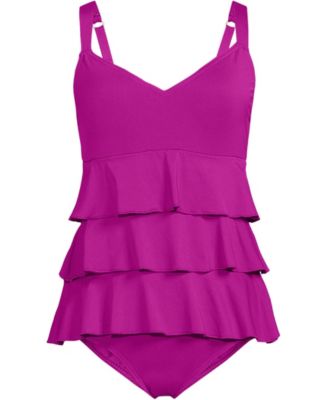 Women's Ruffle Fauxkini One Piece Swimsuit