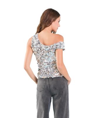 Women's Multi Sequins Sleeveless Top