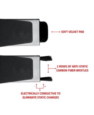 Vinyl Record & Stylus Cleaning Kit with 2-in-1 Anti-static Carbon Fiber & Soft Velvet LP Brush and Stylus Brush