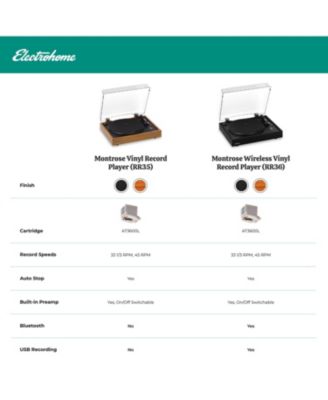 Montrose Turntable with Berkeley Bluetooth Speakers, Upgradable Record Player, 1" Tweeter, 3" Driver, Warm Natural Sound