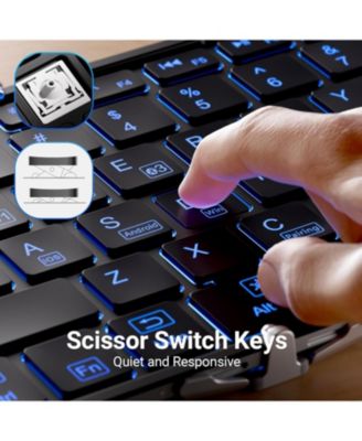 Backlit Foldable Keyboard, BK05 Wireless Folding Keyboard with Backlight, Portable Bluetooth Keyboard for Travel