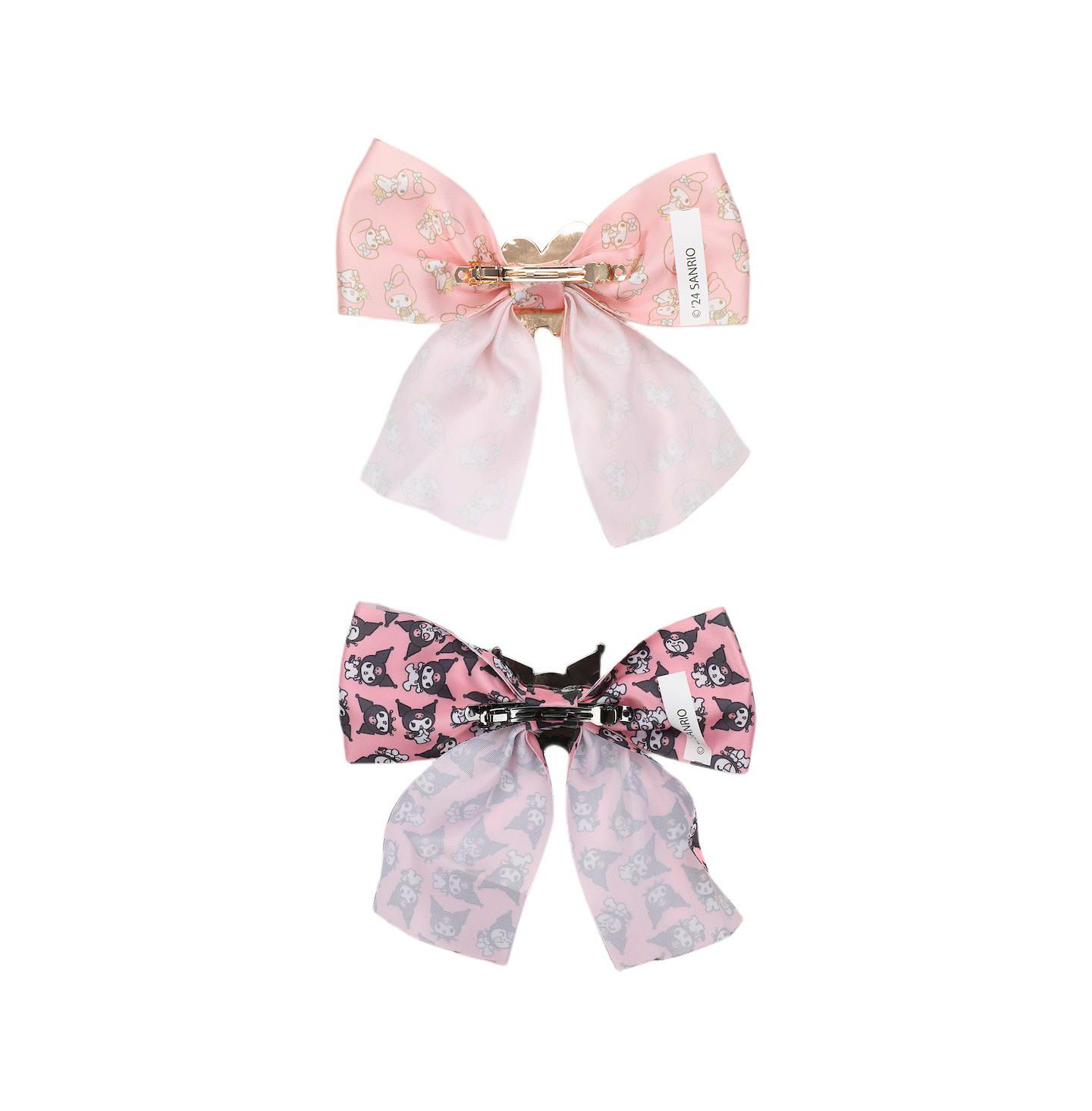 Детские аксессуары для волос My Melody and Kuromi 2-Piece Hair Clip Bows, цвет: Hsr 2-Piece Kuromi — фото 2