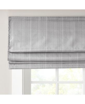 Basketweave Room Darkening Cordless Roman Shade, Single Panel for Bedroom, Thermal Insulated Window Blind Treatment for Living Room, Width 29 length 64 inches, Grey Window Panel